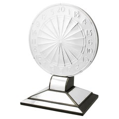 Antico trofeo Art Deco in argento sterling per la presentazione di una tavola da freccette