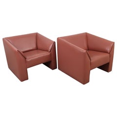 Jack Cartwright Leather Club Chairs