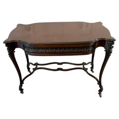  Outstanding Quality Antique Victorian Carved Mahogany Freestanding Centre Table