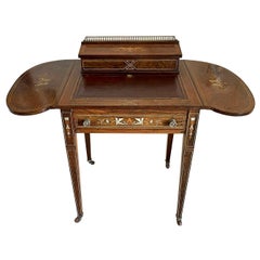 Fantastic Quality Antique Edwardian Rosewood Inlaid Free Standing Writing Desk