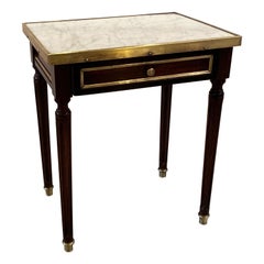 Diminutive Directoire Marble Top Bronze Mounted Drinks Table