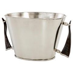 Valle Medium Silber Alpaka & Horn Bar Champagner Bucket