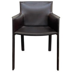 Cab Leather Armchair Inspired by Mario Bellini