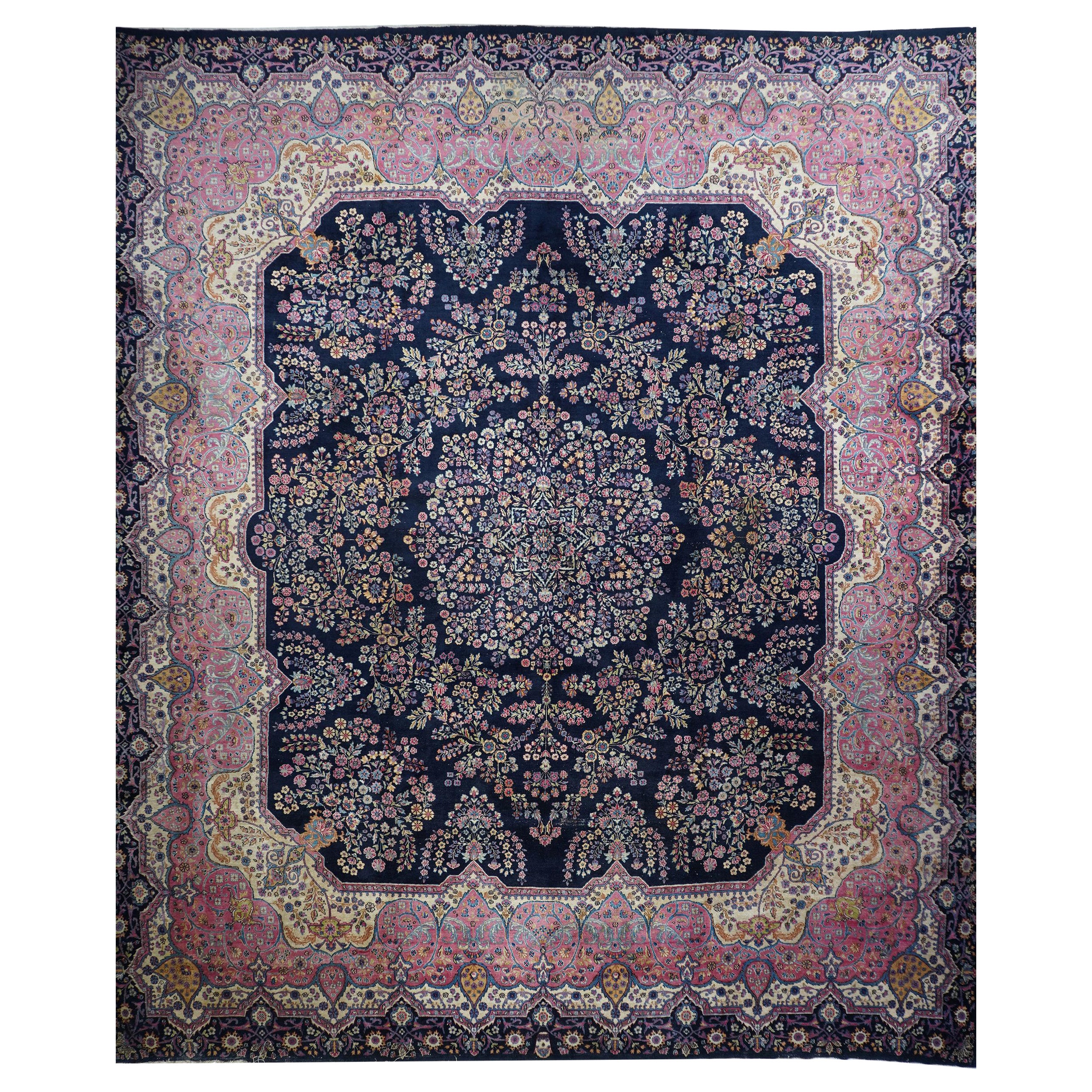 Vintage Persian Kerman Rug 11'9'' x 14'4''