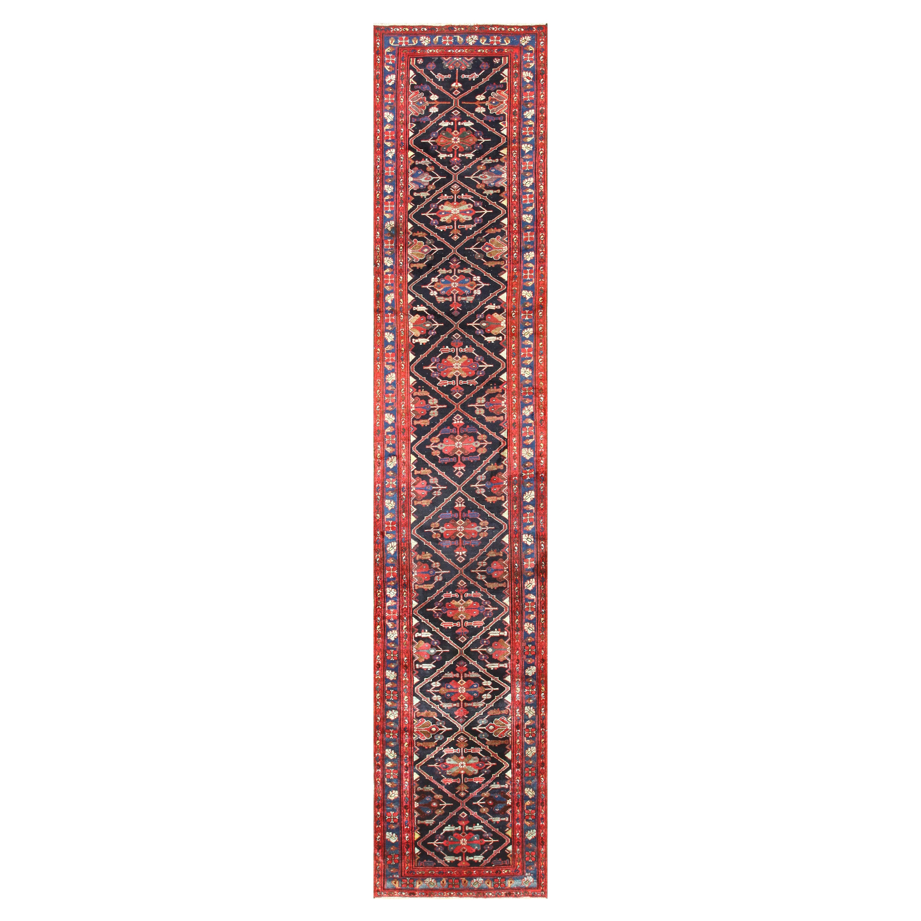 Antiker persischer Malayer-Läufer. 3' 4" x 16' 6" (1,02 m x 5,03 m) im Angebot