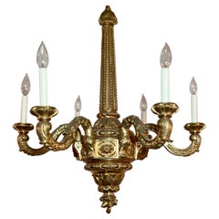 Antique French "Mazarin" Design Bronze D'ore Chandelier, circa 1890-1900
