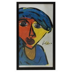 Vintage Peter Keil Abstract Portrait