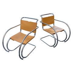 Mies van der Rohe MR 20 Chairs in Leather