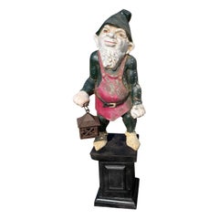 Used American Monumental Old Gnome Garden Sculpture