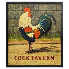 English Pub Sign, 'Cock Tavern'