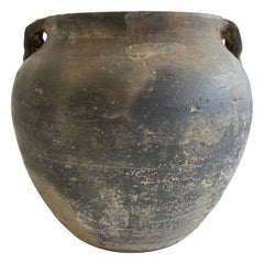 Pot à huile vintage en argile mate poterie