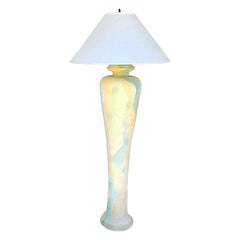 1970's Southwestern Style Textured Plaster Stehlampe