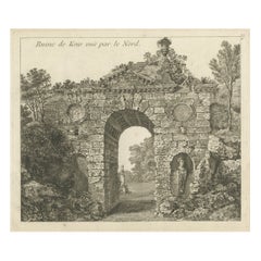 Antique Print of a Ruin of the Kew Gardens in London, England, c.1785