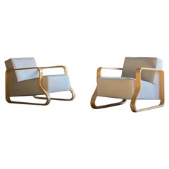 Pair of Alvar Aalto Model 44  Lounge Chairs by Artek Finland