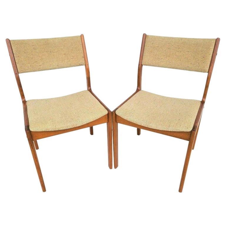 Teak Dining Chairs Mcm by D Scan, Set of 2 For Sale at 1stDibs