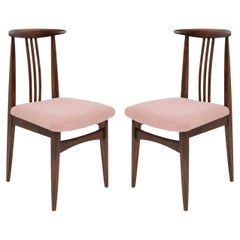 Pair of Mid-Century Pink Boucle Chairs, Designed by M. Zielinski, Europe, 1960s
