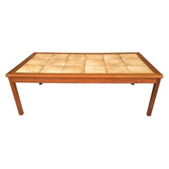 MCM Toften Mobelfabrikken Couchtisch aus Teakholz mit Kachelplatte