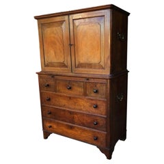Early 19th Century Padouk Chinese Export Cabinet on Chest