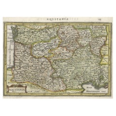 Beautiful Original Antique Map of Southern France, ca.1660