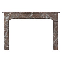 Antique Red Marble Fireplace