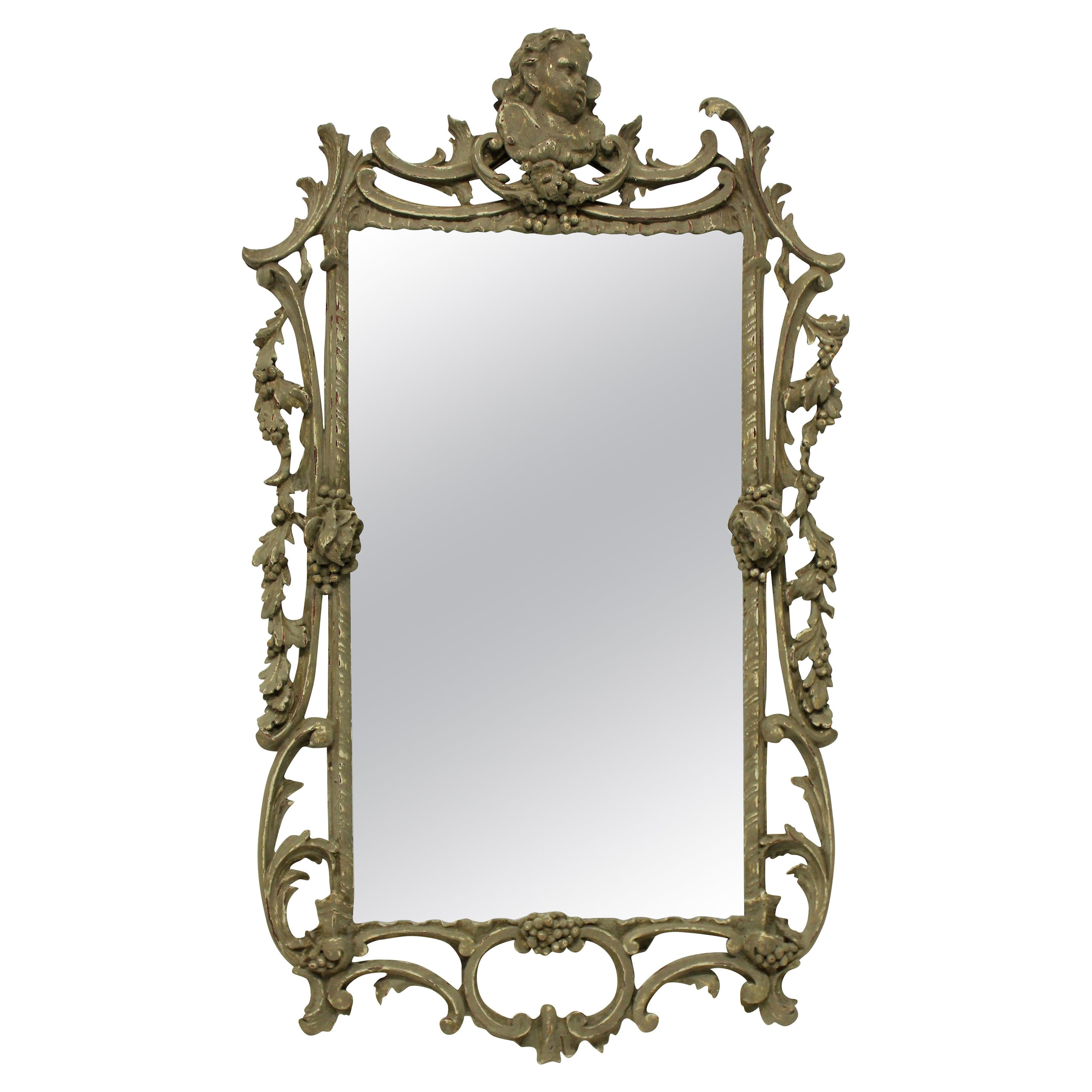 Geschnitzter und bemalter Spiegel im George-III-Stil
