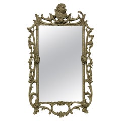 Vintage George III Style Carved and Painted Mirror