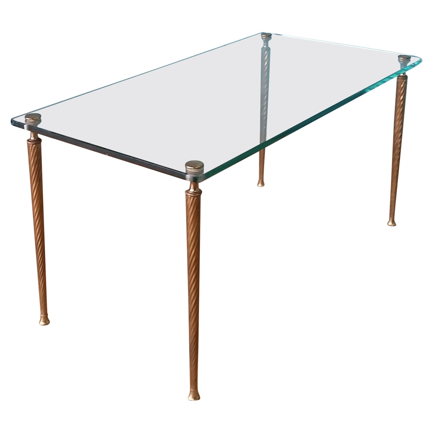 MidCentury Modern Italian Brass Coffee Table For Sale at 1stDibs