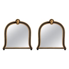 Pair of French 19th Century Napoleon III Period Louis XIV Style Mounted Mirrors