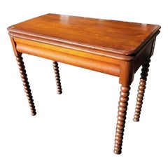 Antique Mahogany Console Table Game Table, Circa 1930s