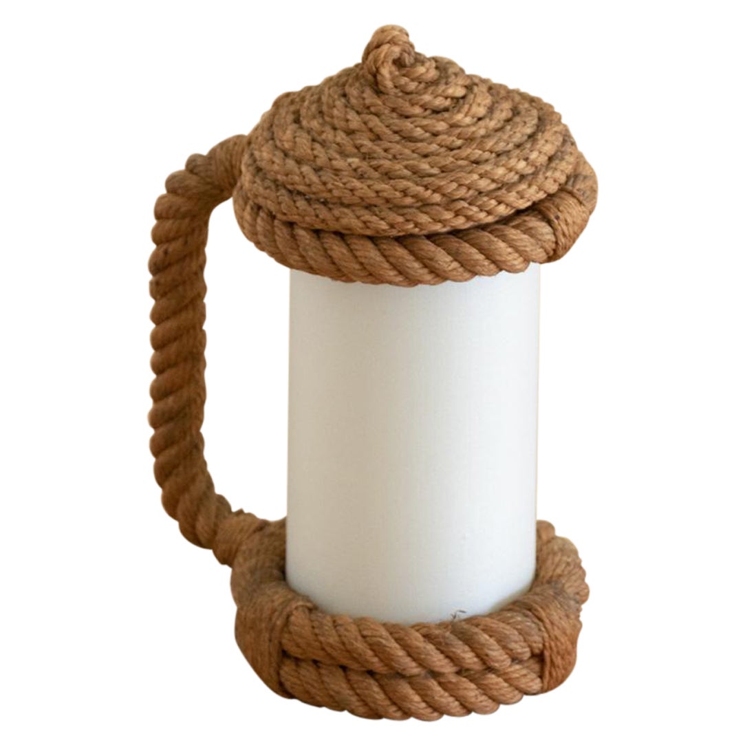 Rope Lantern Lamp by Audoux Minet For Sale