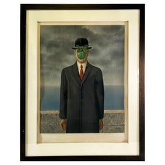 "the son of man" Litho, Rene Magritte, Inscribed by Wife