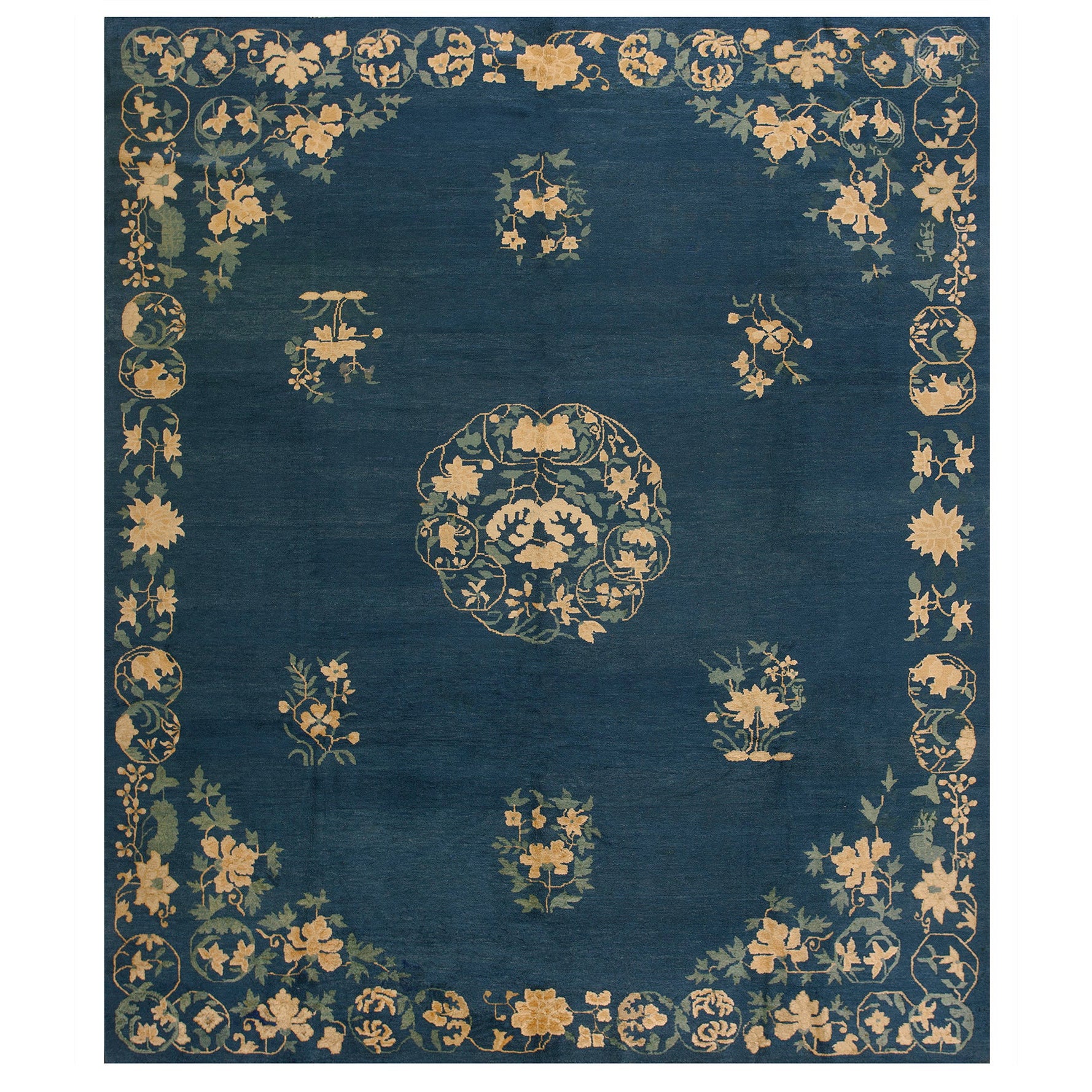 Antique Chinese Peking Rug 8' 0''x 9' 6'' For Sale