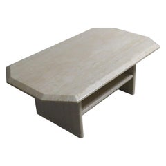 Mid Century Coffee Table in Travertine, Italy 1970s