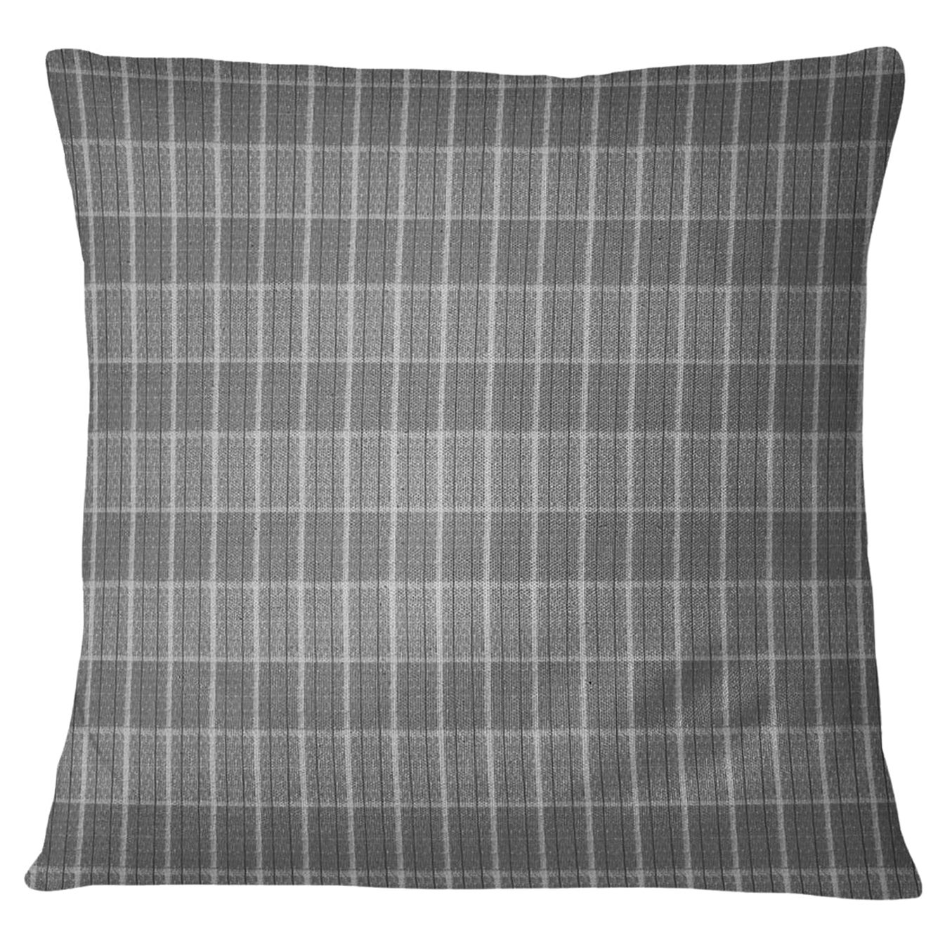 Checkmate Polyester Throw Pillows Set of 2 in Noir For Sale
