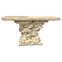 Vintage Stacked Stone Console