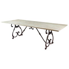 Large Baroque Style Wrought Iron Garden Table Base--Table Base Only