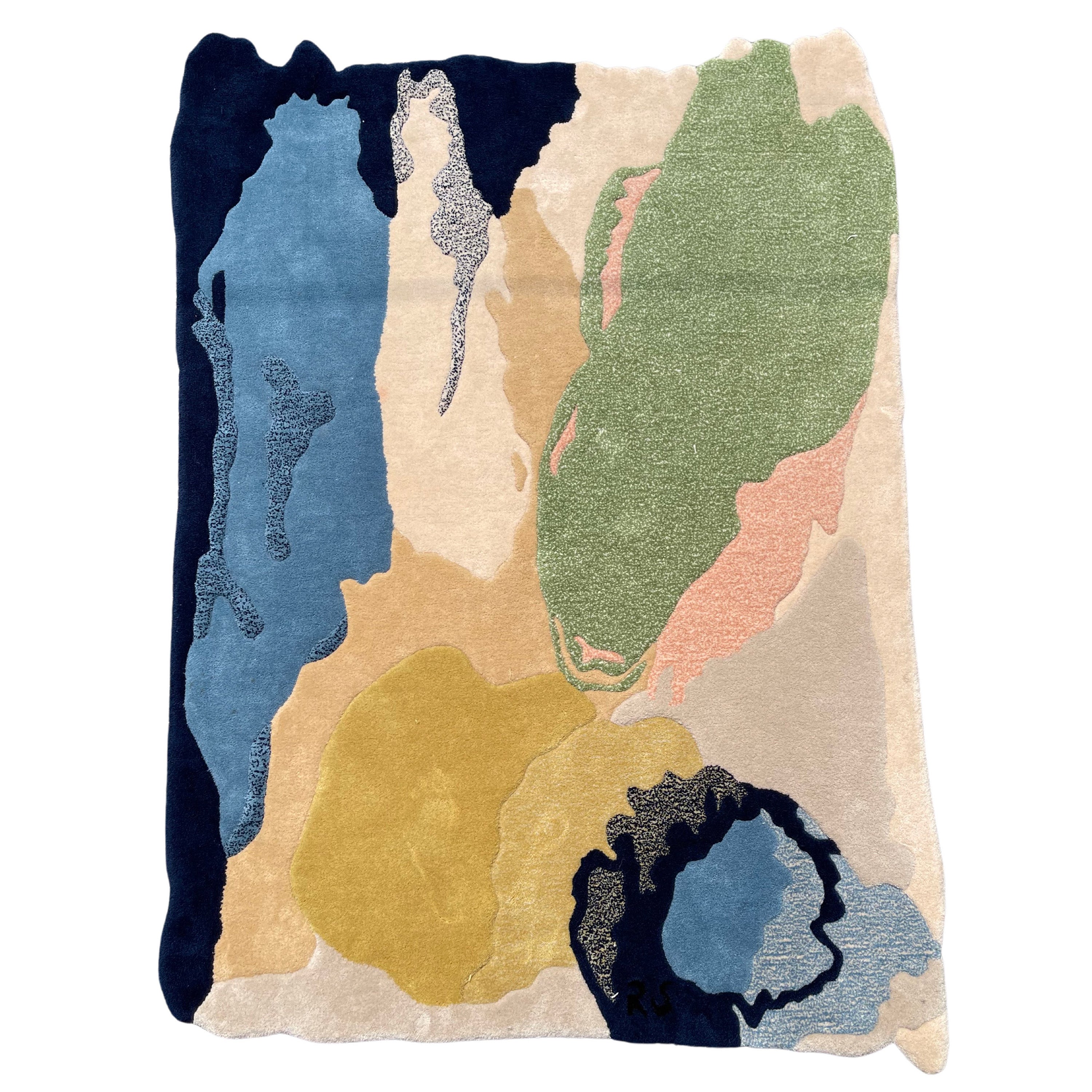 Zeitgenössischer, unregelmäßiger, abstrakter, handgetufteter Teppich „Mis-Shapes“ von RAG Home