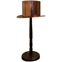 Antique Arts and Crafts Copper Milliners Trade Sign, Copper Top Hat