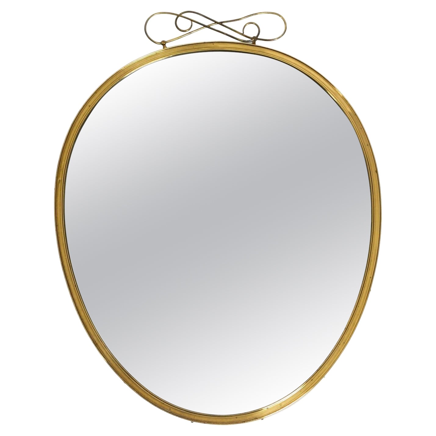 Solis Mirror (Small) in Lacquered Brass and Blackened Ash by Simon