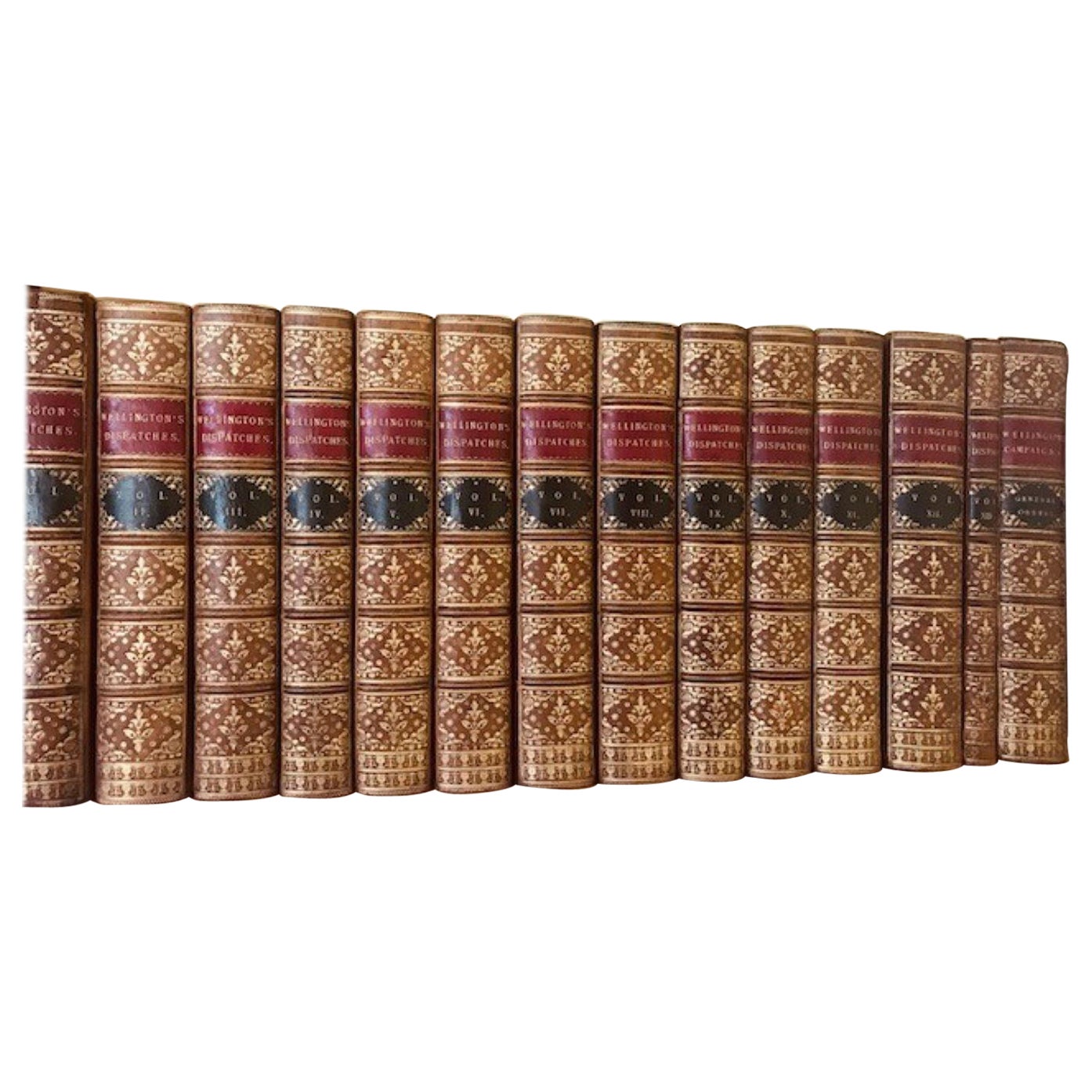 Dispatches of Field Marshall Wellington in 14 Volumes For Sale