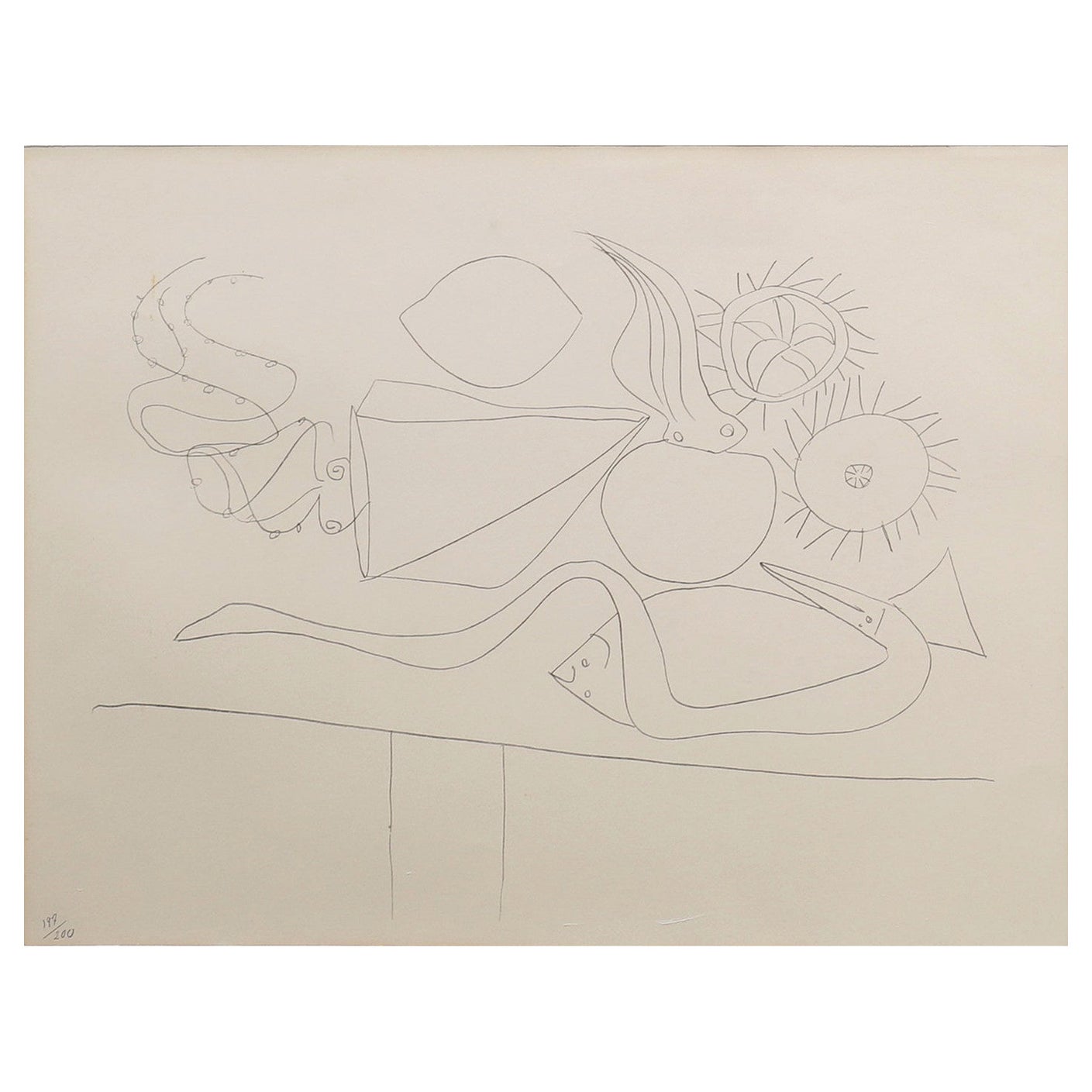 Lithographie von Pablo Picasso, aus „Mes dessins d'Antibes“ im Angebot