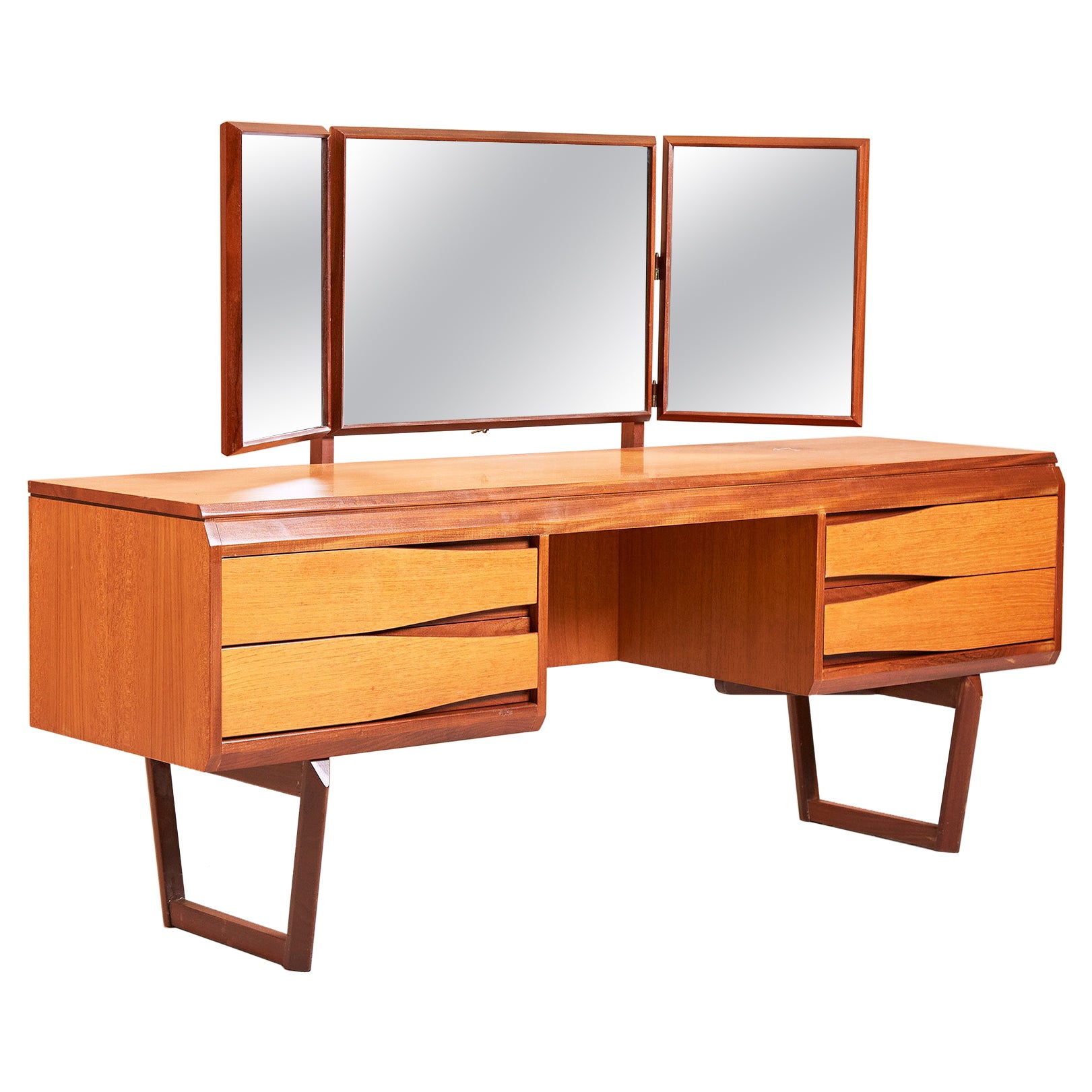 White & Netwon Dressing Table Vanity in Afromosia and Teak, 1960s