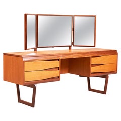 Retro White & Newton Dressing Table Vanity in Afromosia and Teak, 1960s