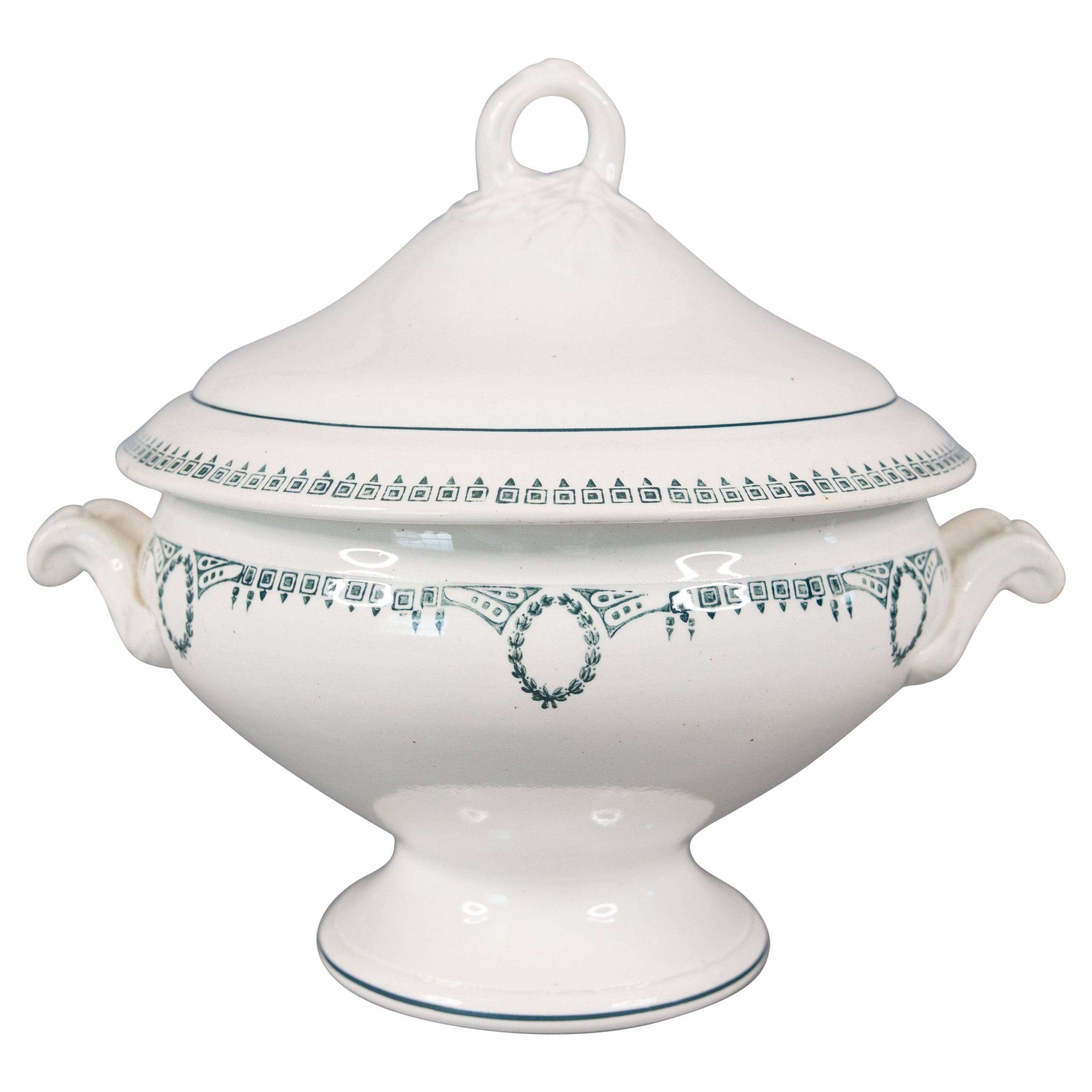 Tureen Soup Tureen with Trowel B Ware Cream Round Shabby Jeanne d' Arc Living 
