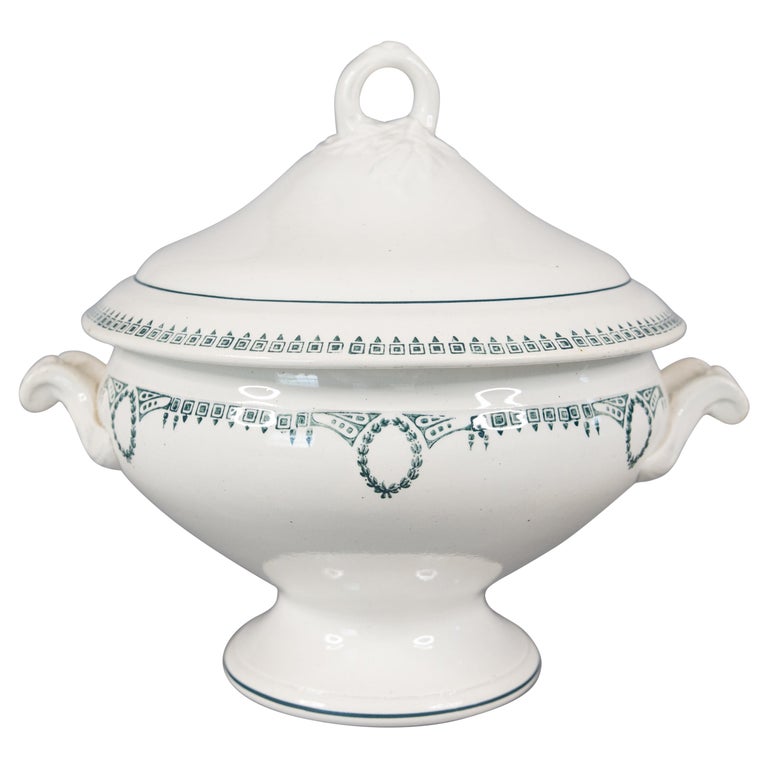Antique French St. Amand White Ironstone Soup Tureen For Sale at 1stDibs | soup  terrine for sale, antique soup tureen, soup terrine or tureen