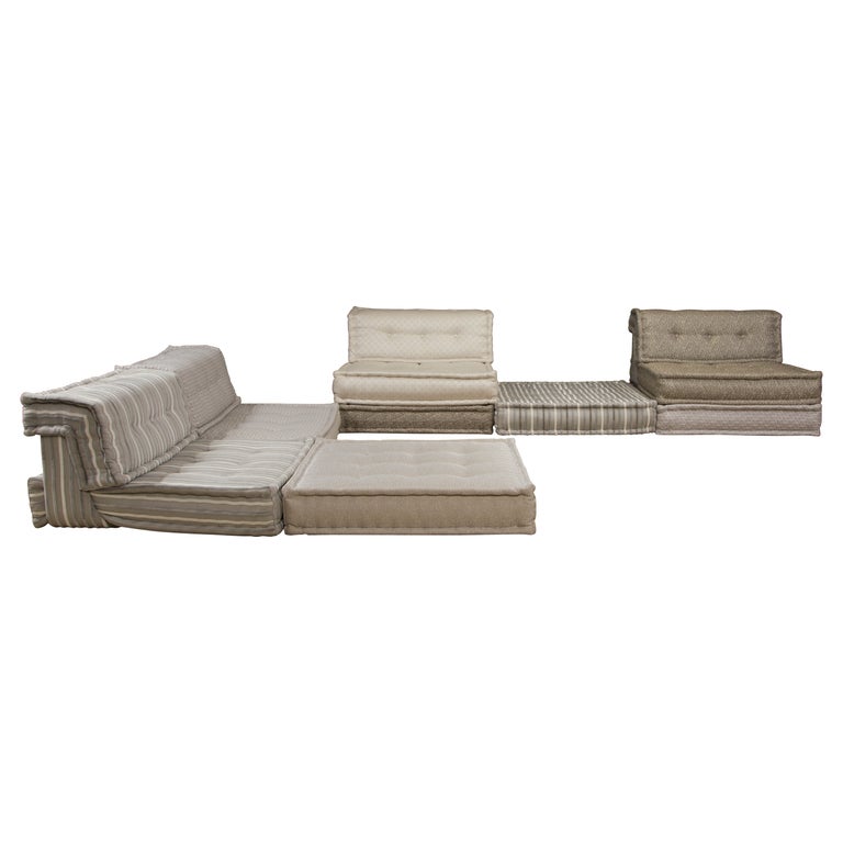 Large 'Mah Jong' Sectional Sofa Set by Hans Hopfer for Roche Bobois, Signed  For Sale