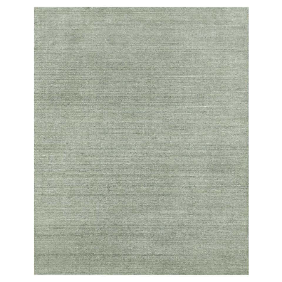 Luxurious Hand Loomed Light Green Area Rug For Sale at 1stDibs