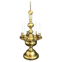 Vintage Solid Brass Table Lamp and Candelabra