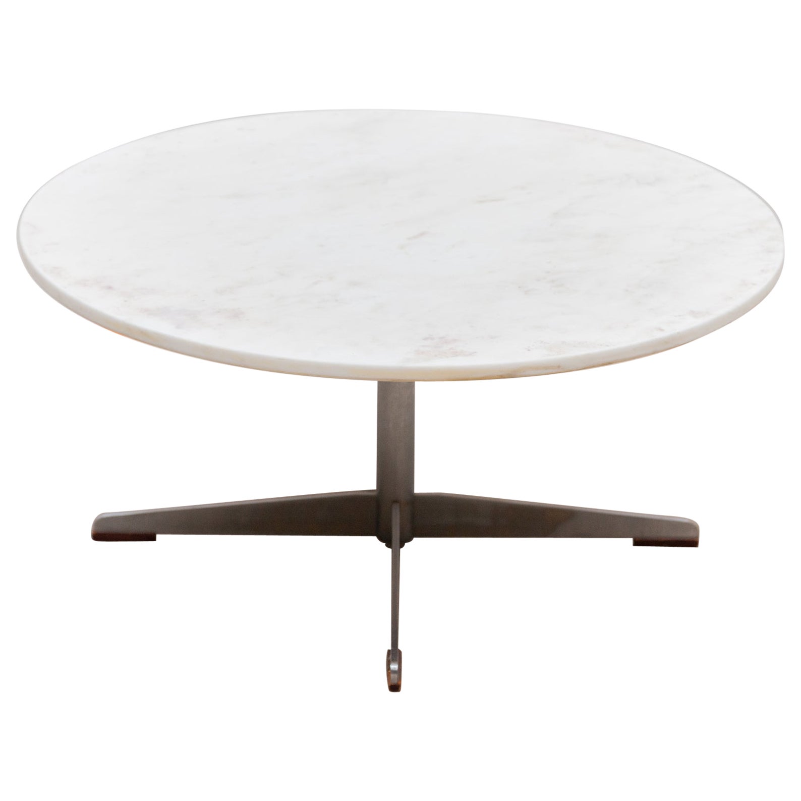 Mid-Century Marble Round Coffee Table, 1960s