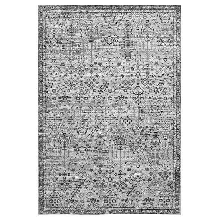 Hand Woven Luxury Gray Area Rug For Sale at 1stDibs